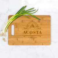 Woodums Acosta Personalized Bamboo Cutting Board WWDD1085